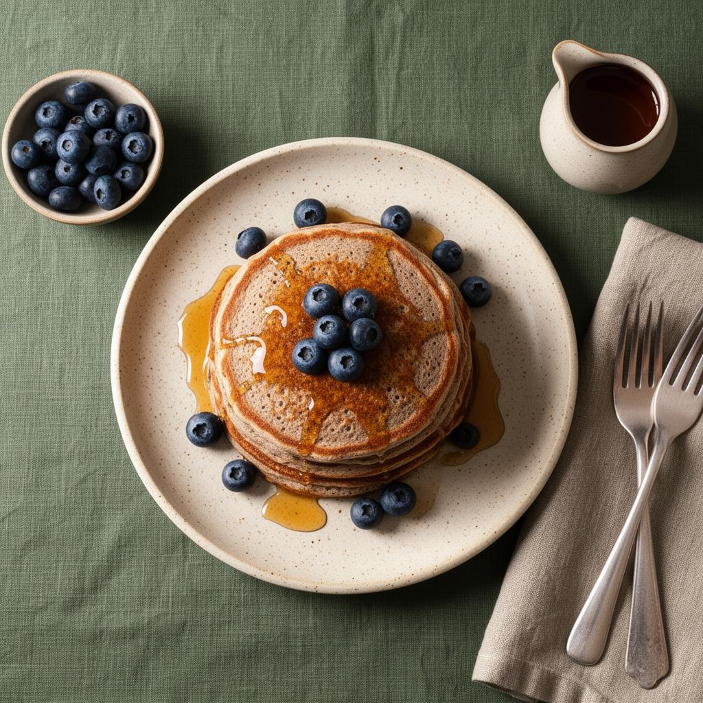 American Pancakes met Blauwe Bessen