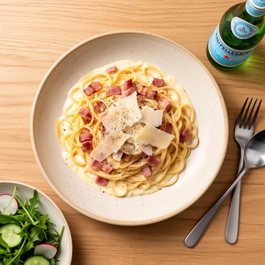 Carbonara met Pecorino (FODMAP-vriendelijk)