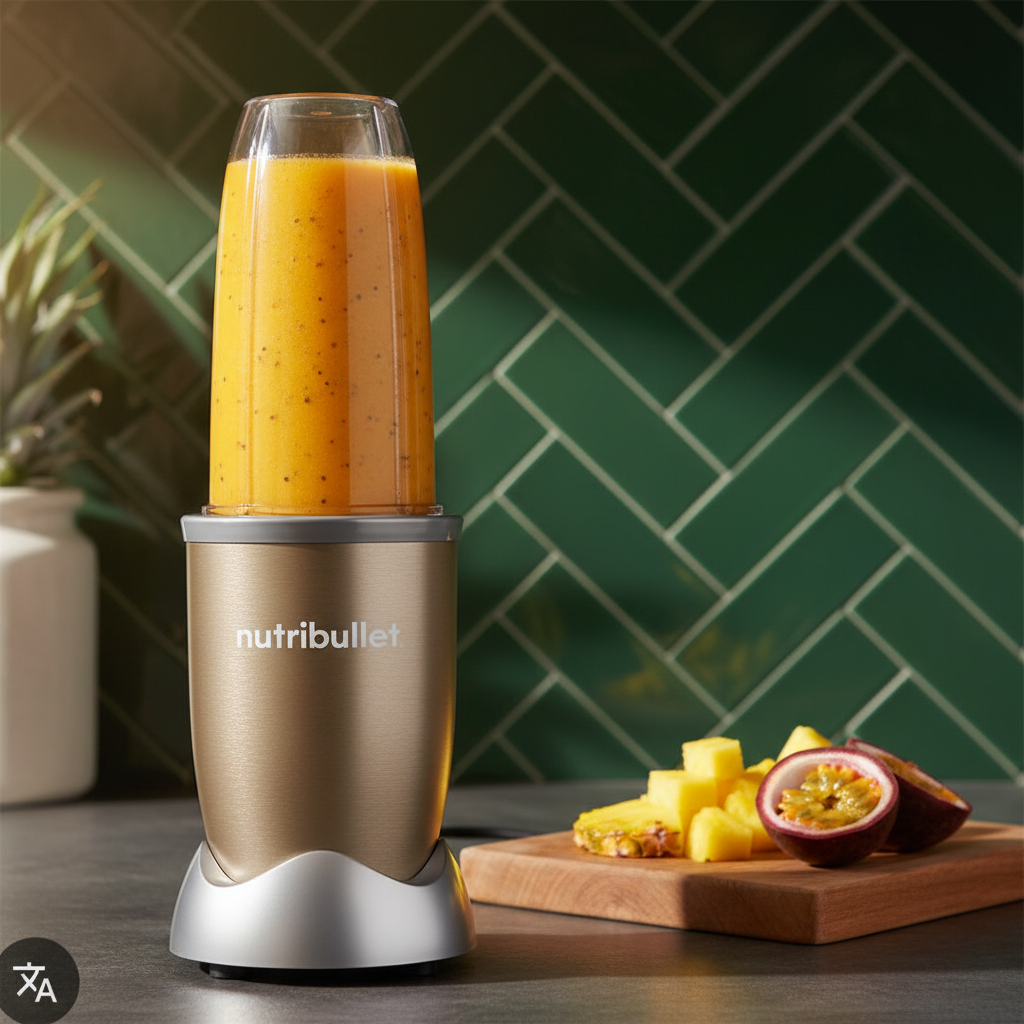 Tropical Sunrise Smoothie klaar in de NutriBullet
