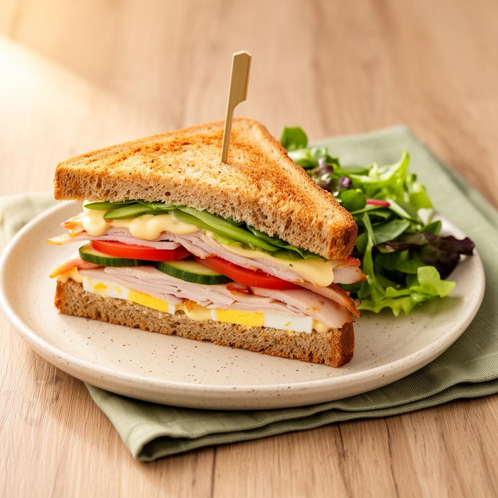 Glutenvrij Broodje Gezond Club Sandwich