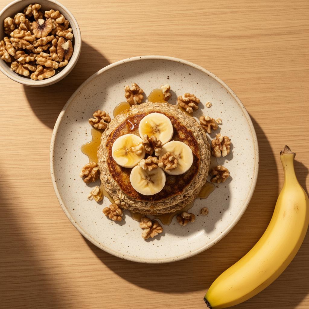 Havermout Pannenkoekjes met Banaan & Walnoten