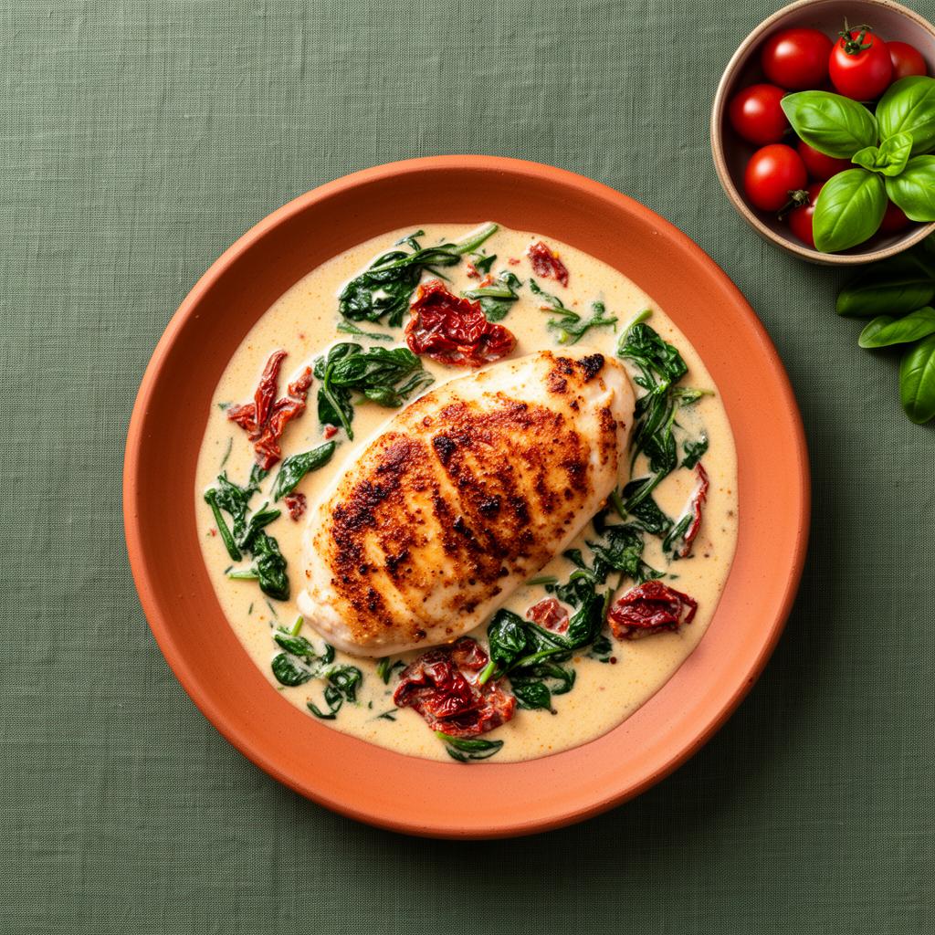 Kipfilet Toscana met Tomaat & Spinazie