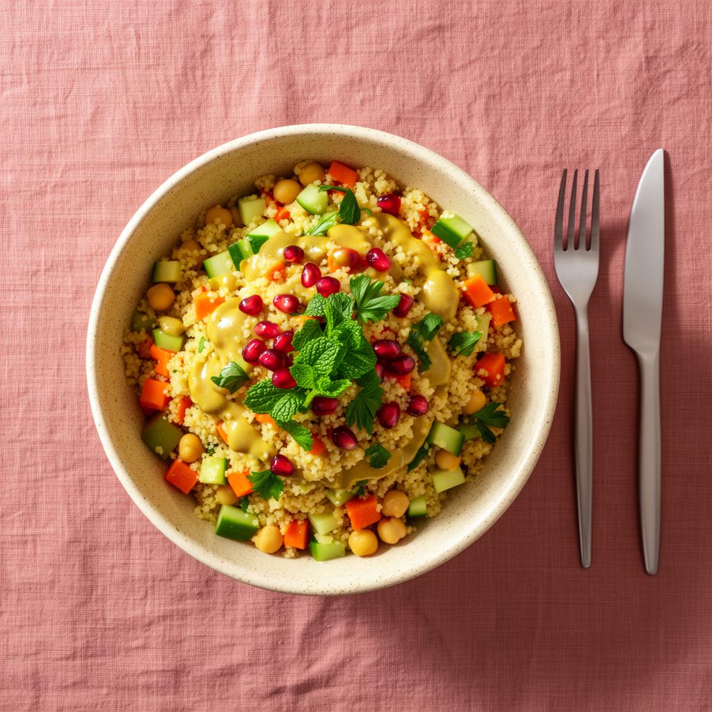 Marokkaanse couscous salade met komijn-citroen dressing