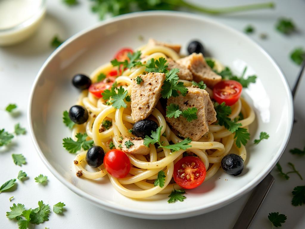 Mediterrane Tonijnpasta met Olijven, Citroen & Rucola