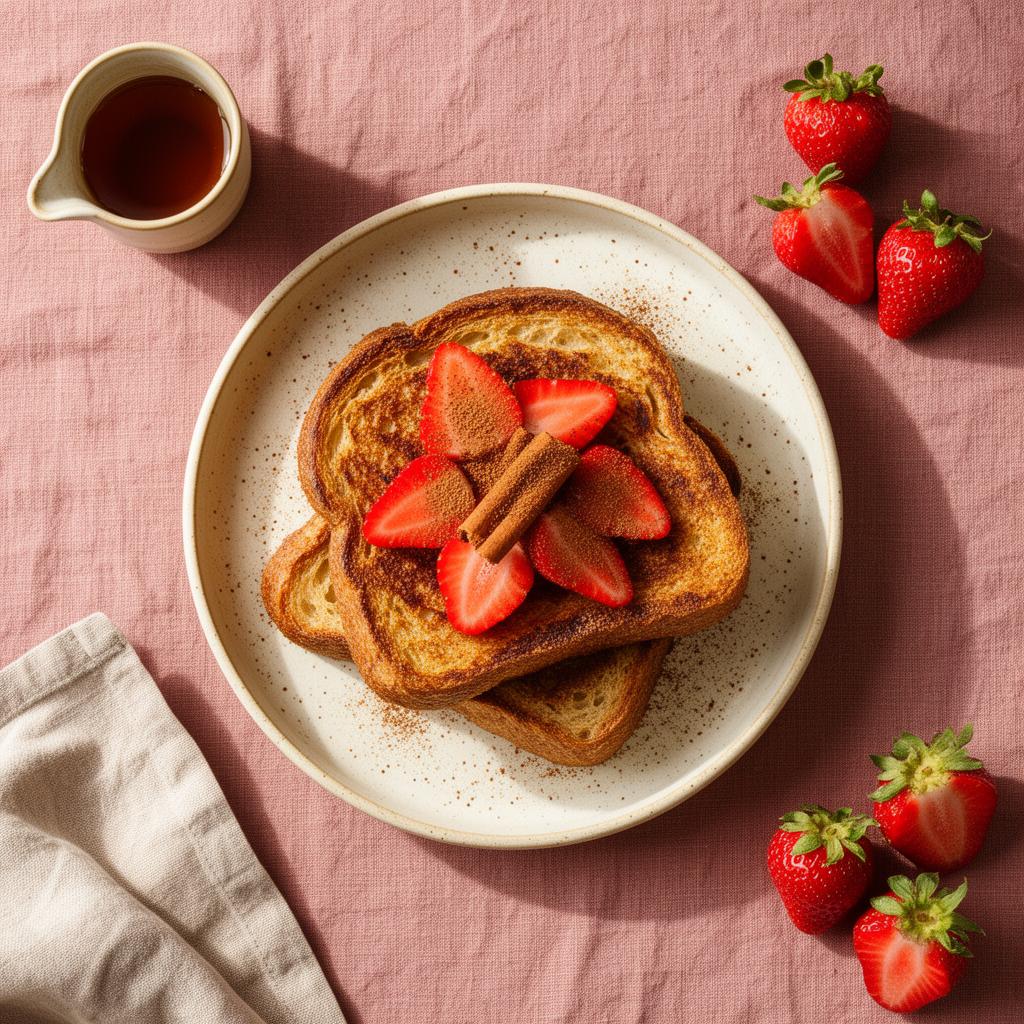 Pain Perdu met Kaneel & Aardbeien