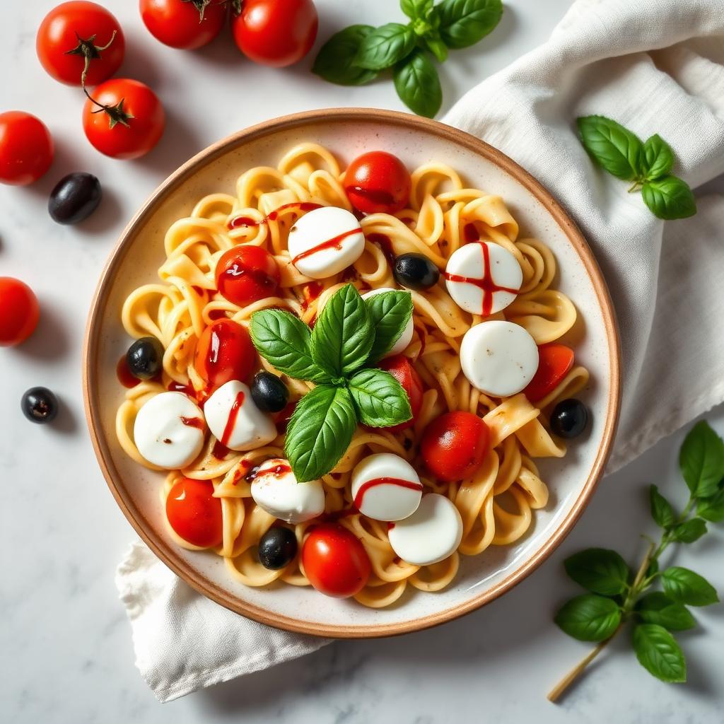 Italiaanse Pastasalade Caprese