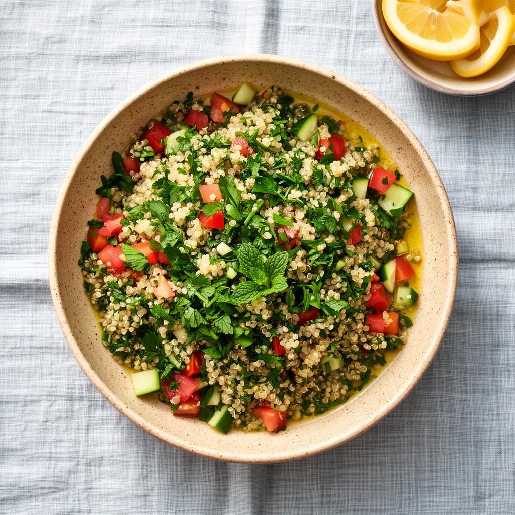 Quinoa tabbouleh met kruiden