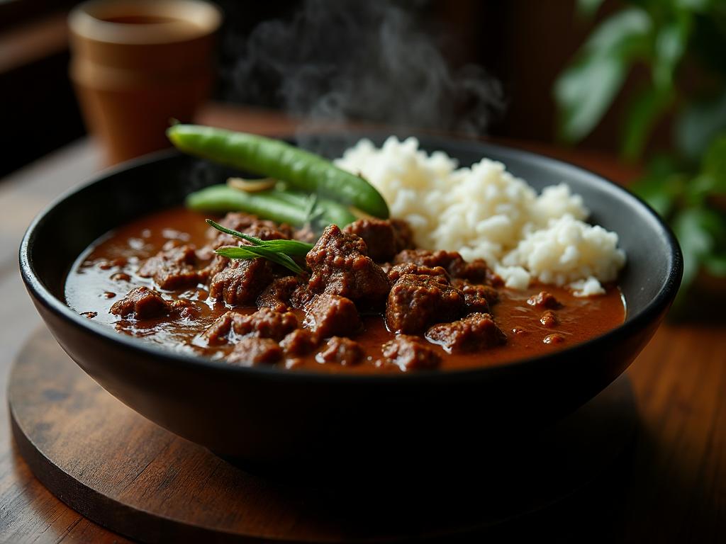 Rendang met Sperziebonen & Rijst