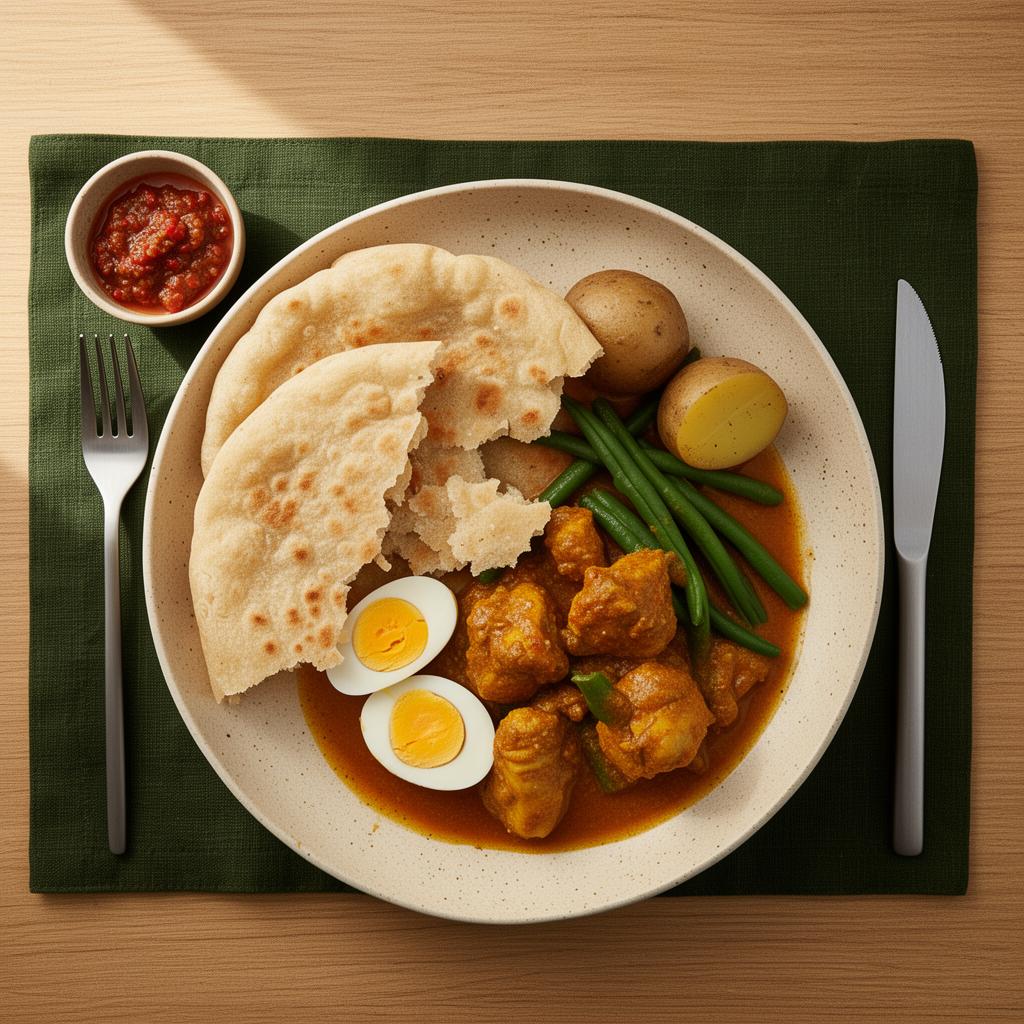 Surinaamse Roti met Kip & Kousenband