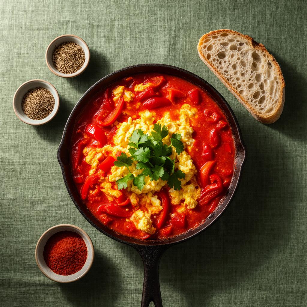 Turkse Menemen met Paprika & Tomaat