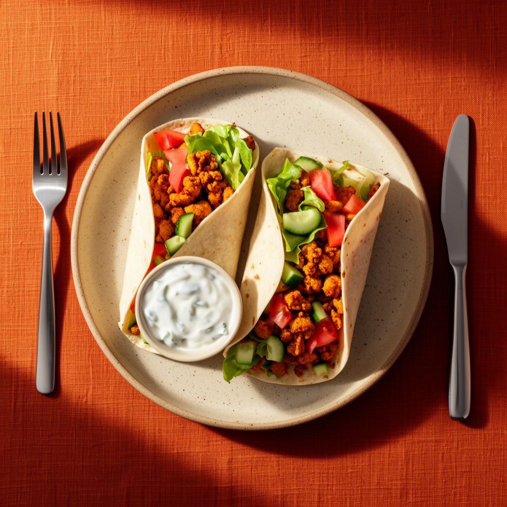 Wraps met Kruidig Kipgehakt & Sla