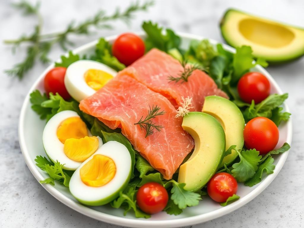 Zalmsalade met Avocado en Ei